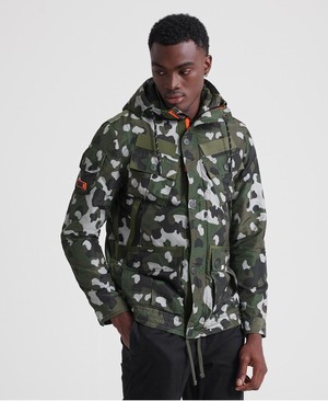 Superdry Icon Military Service Férfi Kabát Zöld/Camo | XKWTG1608